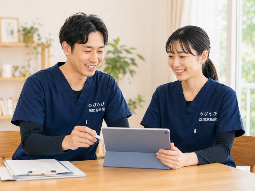 施術内容を分かりやすく説明する施術者